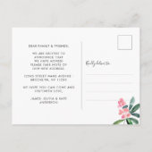 Wasserfarbenkaktus gepflanzte neue Roots Bewegung Ankündigungspostkarte (Rückseite)