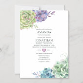 Wasserfarbenkaktus Magneteinladung (Vorderseite)