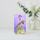 Wasserfarbenkaktus mit Wren Bird Wedding Platzkarte (Stehend Vorderseite)