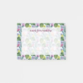 Wasserfarbenkaktus-Muster Post-it Klebezettel (Vorderseite)