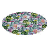 Wasserfarbenkaktus-Muster Schneidebrett (Ecke)