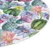 Wasserfarbenkaktus-Muster Schneidebrett (Ecke)