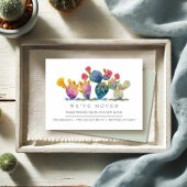 Wasserfarbenkaktus Neue Ankündigung zur Zuhause-Be Begleitkarte