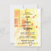 Wasserfarbenkaktus Rustikale Hochzeit in der mexik Einladung (Rückseite)