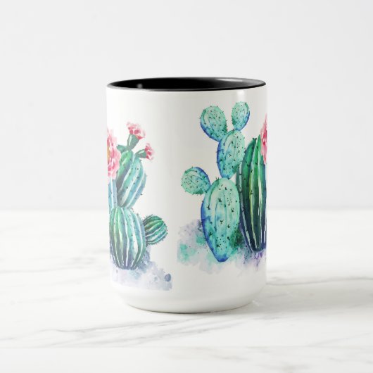 Wasserfarbenkaktus Tasse (Zentrum)