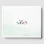 Wasserfarbenkaktus und Brautparty Gästebuch (Rückseite)