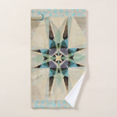 Wasserfarbenkaleideskop - Personalisiert Badhandtuch Set (Handtuch)