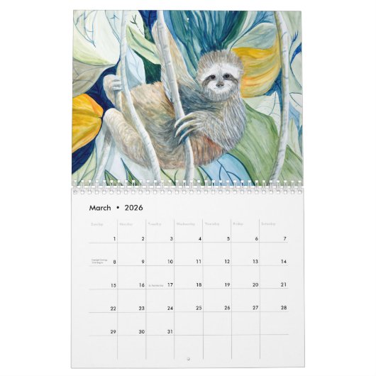 Wasserfarbenkalender nach Insel Art Bocas Kalender (Mär 2026)