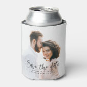 Wasserfarbenkalligrafie Save the Date Dosenkühler (Kanne Vorderseite)