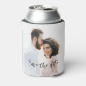 Wasserfarbenkalligrafie Save the Date Dosenkühler (Kanne Rückseite)