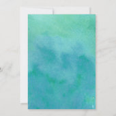 Wasserfarbenkalligrafie-Zielhochzeit Einladung (Rückseite)