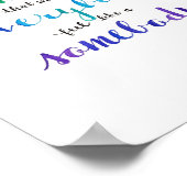 Wasserfarbenkalligrafie-Zitat Poster (Ecke)