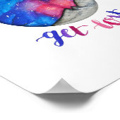 Wasserfarbenkalligraphie Zitat und Kunst Poster (Ecke)