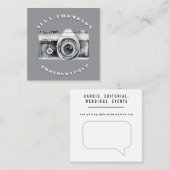 Wasserfarbenkamera Fotografie Lense Custom Quadratische Visitenkarte (Vorne/Hinten)