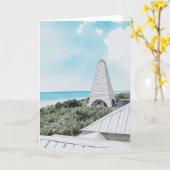 Wasserfarbenkarte am Meer 30A Florida Karte (Gelbe Blume)