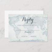 Wasserfarbenkarte Hochzeitskarte RSVP Karte (Vorne/Hinten)