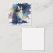 Wasserfarbenkarte Mitteilungskarte (Vorne/Hinten)