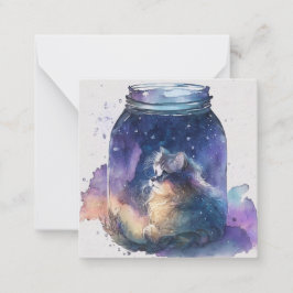 Wasserfarbenkarte Mitteilungskarte