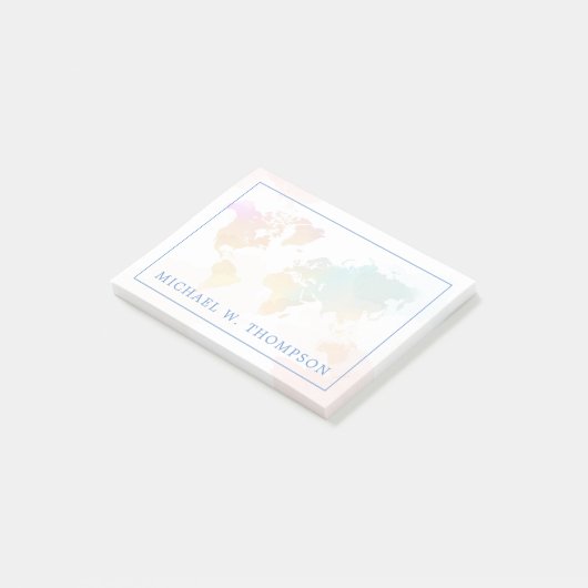 Wasserfarbenkarte Post-it Klebezettel (angewinkelt)