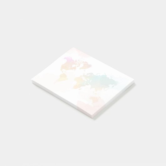 Wasserfarbenkarte Post-it Klebezettel (angewinkelt)