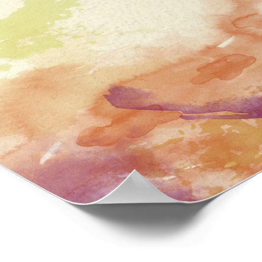 Wasserfarbenkarte Poster (Ecke)