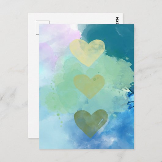 Wasserfarbenkarte Postkarte (Vorne/Hinten)