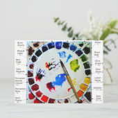 Wasserfarbenkarten - für künstlerische Soule Einladung (Stehend Vorderseite)