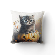 Wasserfarbenkätzchen Kätzchen in einer Jack-o-Late