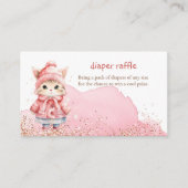 Wasserfarbenkätzchen Winterkittel Windelwindklappe Begleitkarte (Vorderseite)