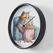 WASSERFARBENKATZE, DIE SICH AUF DEM STUHL BEFINDET UHR (Winkel)