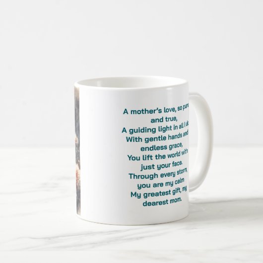 Wasserfarbenkatze & -florale - Liebe einer Mutter Kaffeetasse (VorderseiteRechts)