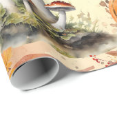 Wasserfarbenkatze Hexe Happy Halloween Geschenkpapier (Rolleneckpunkt)