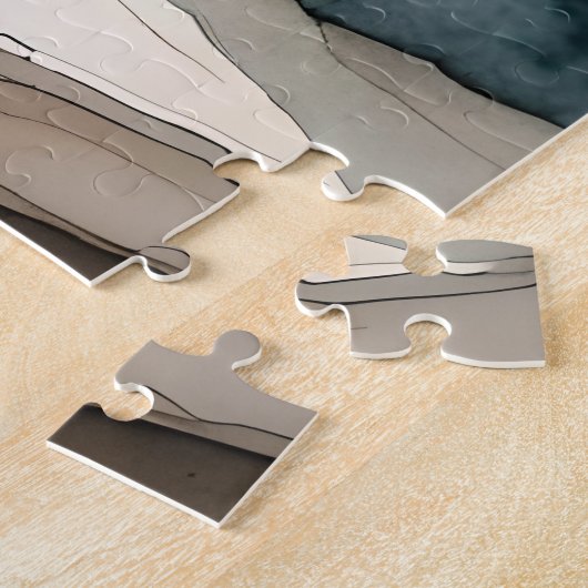 Wasserfarbenkatze im Fensterrahmen Puzzle (Seite)