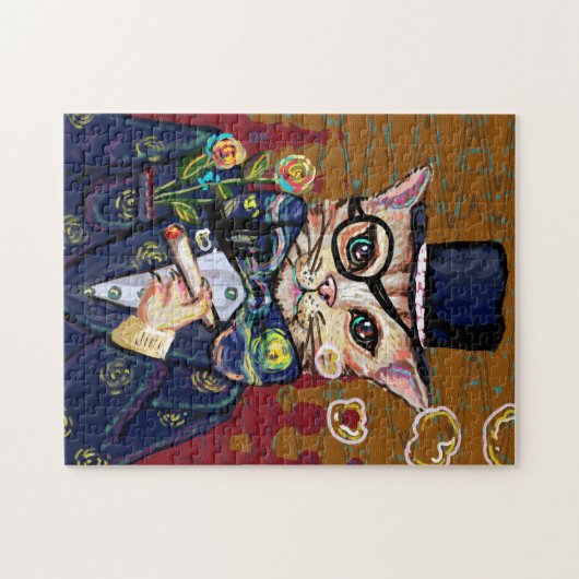 Wasserfarbenkatze Jigsaw Puzzle (Horizontal)