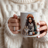 Wasserfarbenkatze und Kaffeehaus Personalisierter  Kaffeetasse