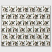 Wasserfarbenkatze und Maus mit Mistleton Geschenkpapier (Flach)