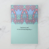 Wasserfarbenkatze und Steppdecke Dankeskarte (Innenseite)