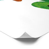 Wasserfarbenkawaii-Doodles abgeschieden auf weißem Poster (Ecke)