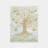 Wasserfarbenkeepake Familienbaum Custom Baby Fleecedecke (Vorderseite)
