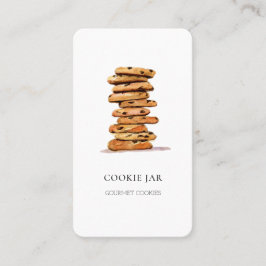 Wasserfarbenkeks auf der Visitenkarte für Weißbäck