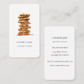 Wasserfarbenkeks auf der Visitenkarte für Weißbäck (Vorne/Hinten)