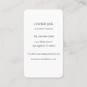 Wasserfarbenkeks auf der Visitenkarte für Weißbäck (Rückseite)