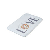 Wasserfarbenkennzeichnung der nautischen Liebe + S Badematte (Schrägansicht)