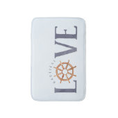 Wasserfarbenkennzeichnung der nautischen Liebe + S Badematte (Vorderseite Vertikal)