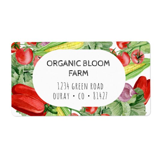 Wasserfarbenkennzeichnung des Gemüsebetriebs (Vorne)