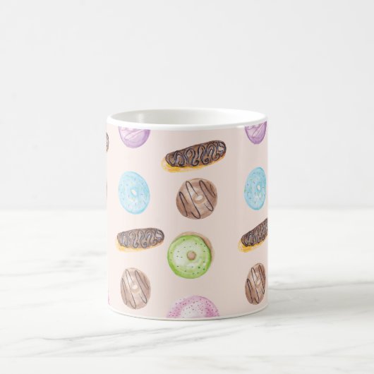 Wasserfarbenkeuler Donuts Hand lackiert Kaffeetasse (Mittel)