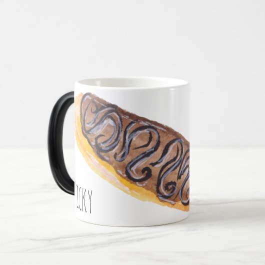 Wasserfarbenkeuler Donuts Hand lackiert Verwandlungstasse (Vorderseite Links)