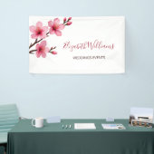 Wasserfarbenkirschblüten Banner (Messeveranstaltung)