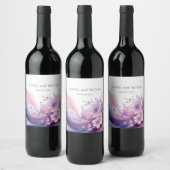 Wasserfarbenkirschblüten Weinetikett (Flaschen)