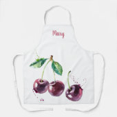 Wasserfarbenkirschen Anpassbare Schürze (Vorderseite)